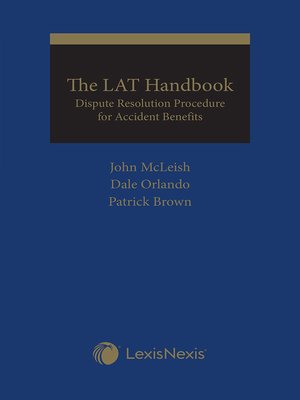 cover image of LAT Handbook: Dispute Resolution Procedure for Accident Benefits